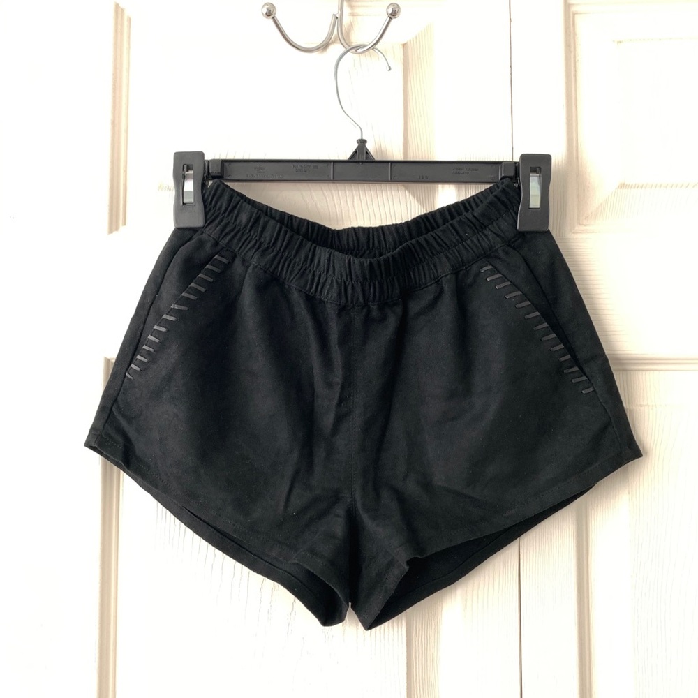 Suede high waist shorts